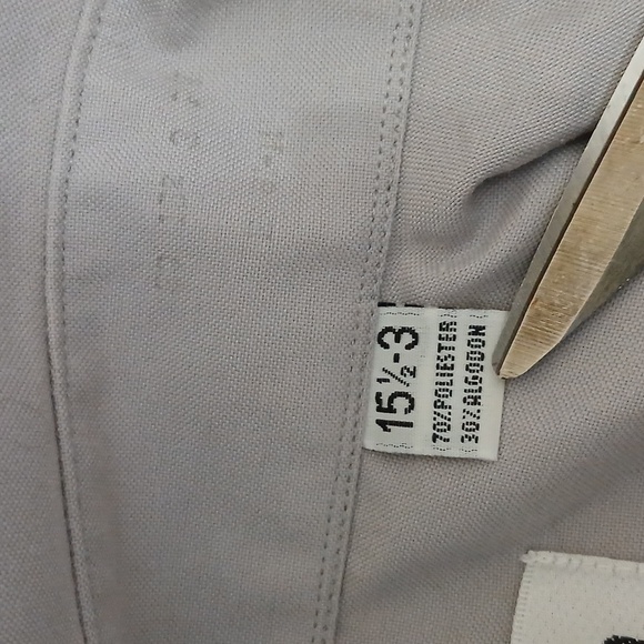 Pierre Cardin Men’s 15.5 Light Gray Dress Shirt Classic Fit - Picture 3 of 5